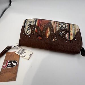 Justin Boots Women's Brown and Multicolor Wallet